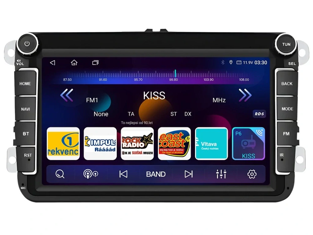 ISUDAR 2DIN AUTORÁDIO T72-VW0803F ANDROID S GPS