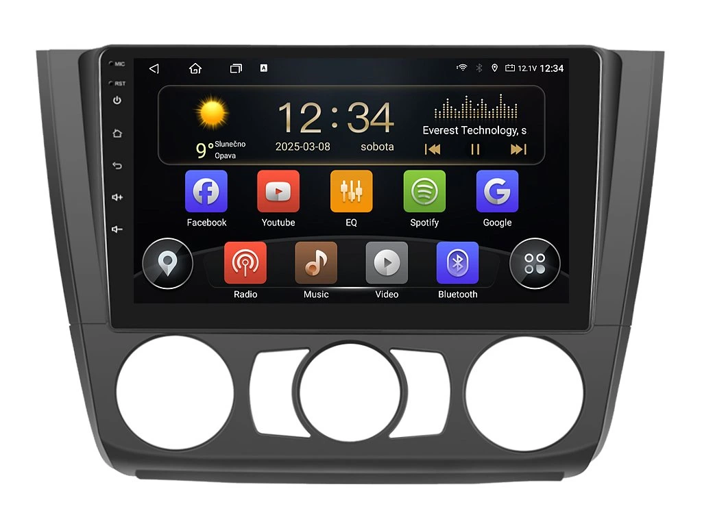 ISUDAR 2DIN AUTORÁDIO T75-IEV83 ANDROID, BMW E81 / E82 / E87 / E88 S MANUÁLNÍ KLIMATIZACÍ