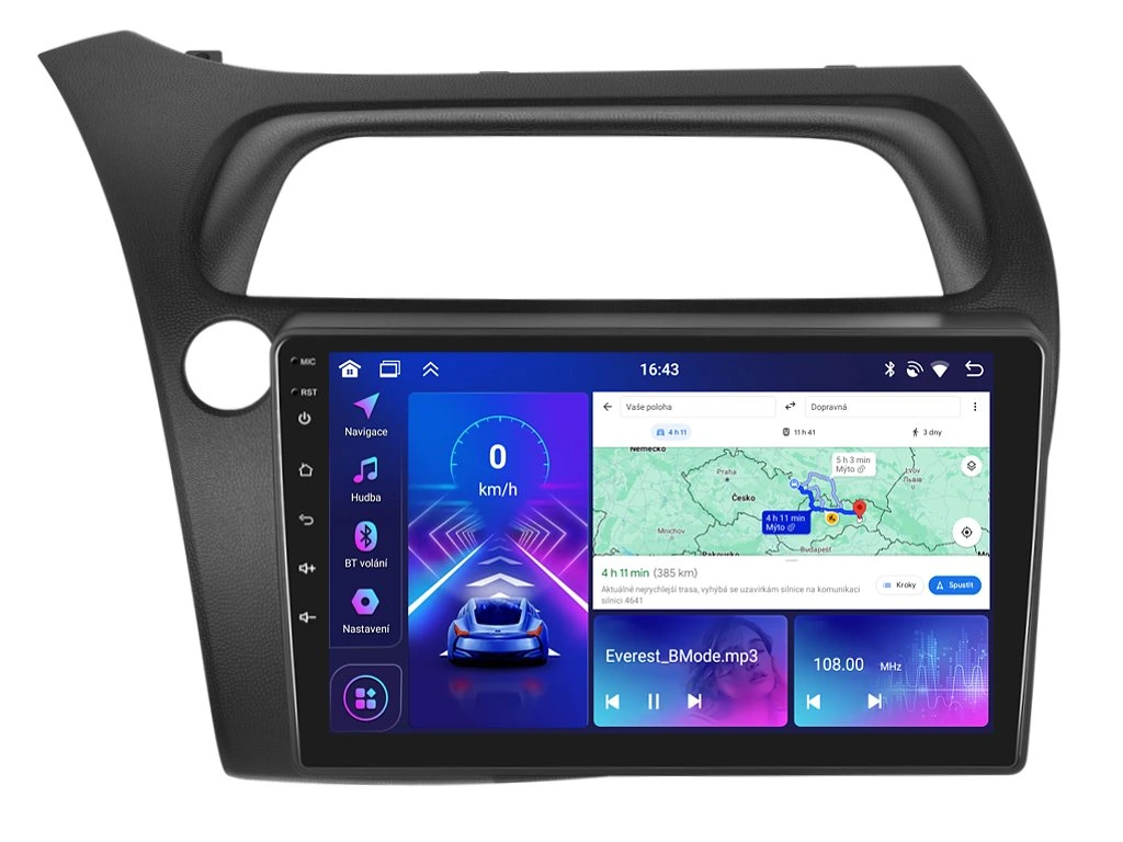 BMODE 2DIN AUTORÁDIO BEV53 ANDROID, HONDA CIVIC 8G