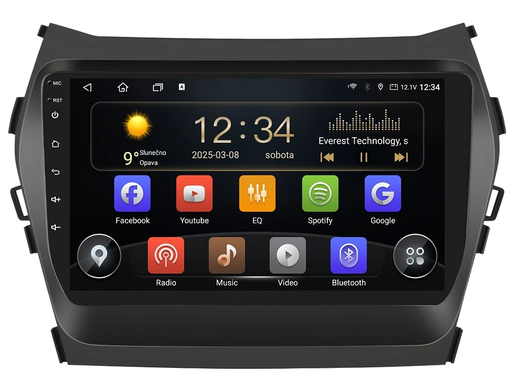 ISUDAR 2DIN AUTORÁDIO T72-IEV70 ANDROID, HYUNDAI SANTA FE IX45