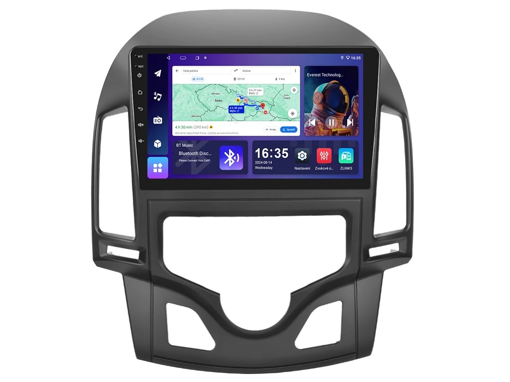 ISUDAR 2DIN AUTORÁDIO T68B-IEV42 ANDROID, HYUNDAI I30 S AUTOMATICKOU KLIMATIZACÍ