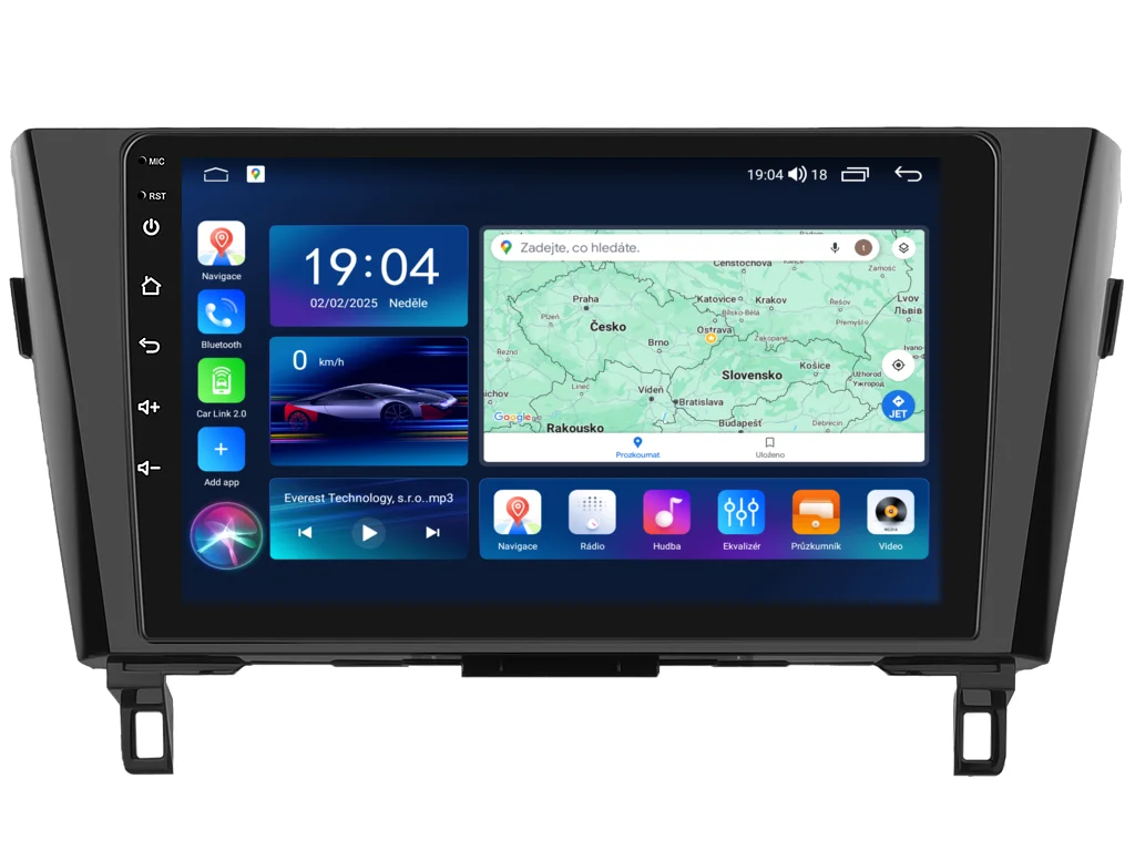 EVEREST 2DIN AUTORÁDIO EVT81 ANDROID, NISSAN QASHQAI II / X-TRAIL III