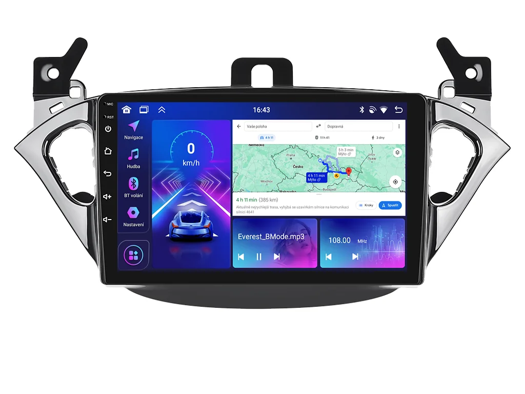 BMODE 2DIN AUTORÁDIO BEV34 ANDROID, OPEL ADAM / CORSA