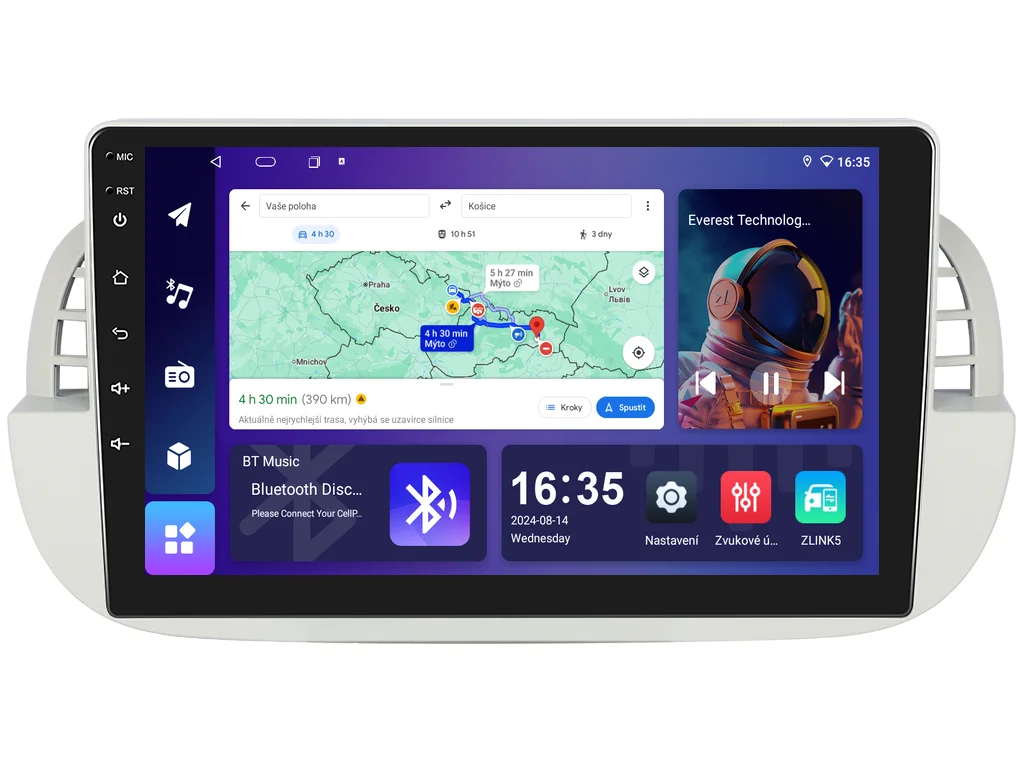 ISUDAR 2DIN AUTORÁDIO T68B-IEV212 ANDROID, FIAT 500