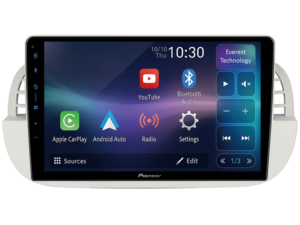 PIONEER 2DIN AUTORÁDIO SPH-PF97BT, FIAT 500
