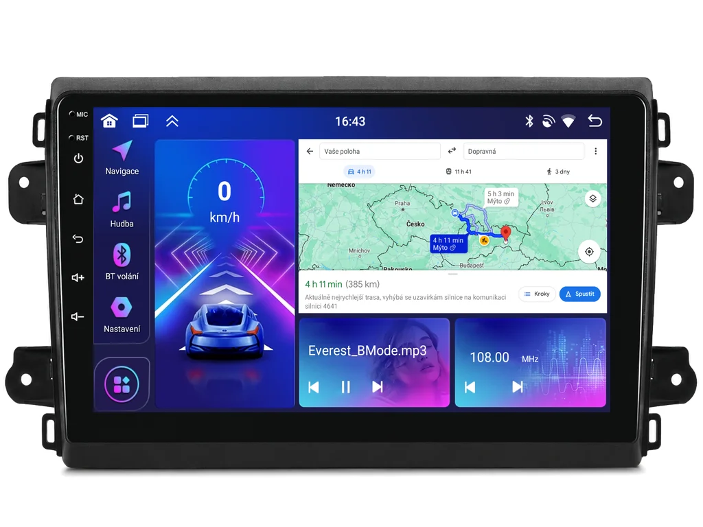 BMODE 2DIN AUTORÁDIO BEX200 ANDROID, FIAT DUCATO 2021+
