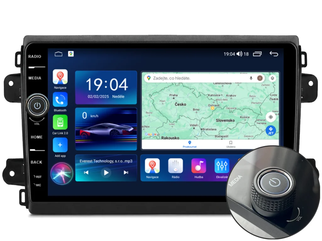 EVEREST 2DIN AUTORÁDIO EVE200 ANDROID, FIAT DUCATO 2021+