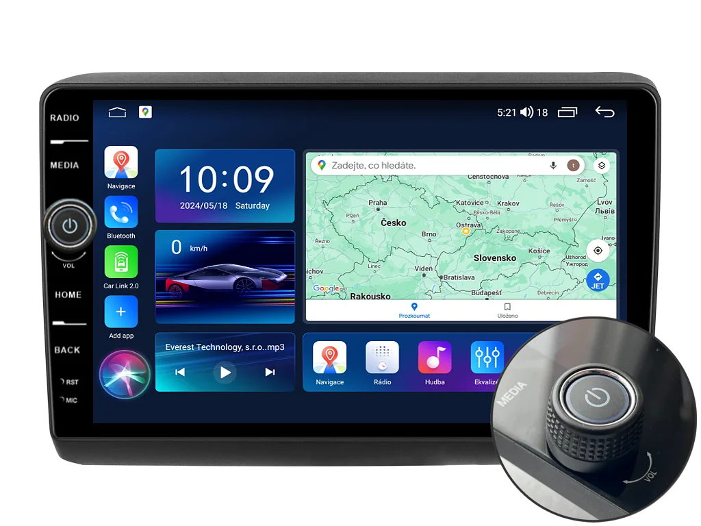 EVEREST 2DIN AUTORÁDIO EVE53 ANDROID, FIAT DUCATO / PEUGEOT BOXER II / CITROEN JUMPER II