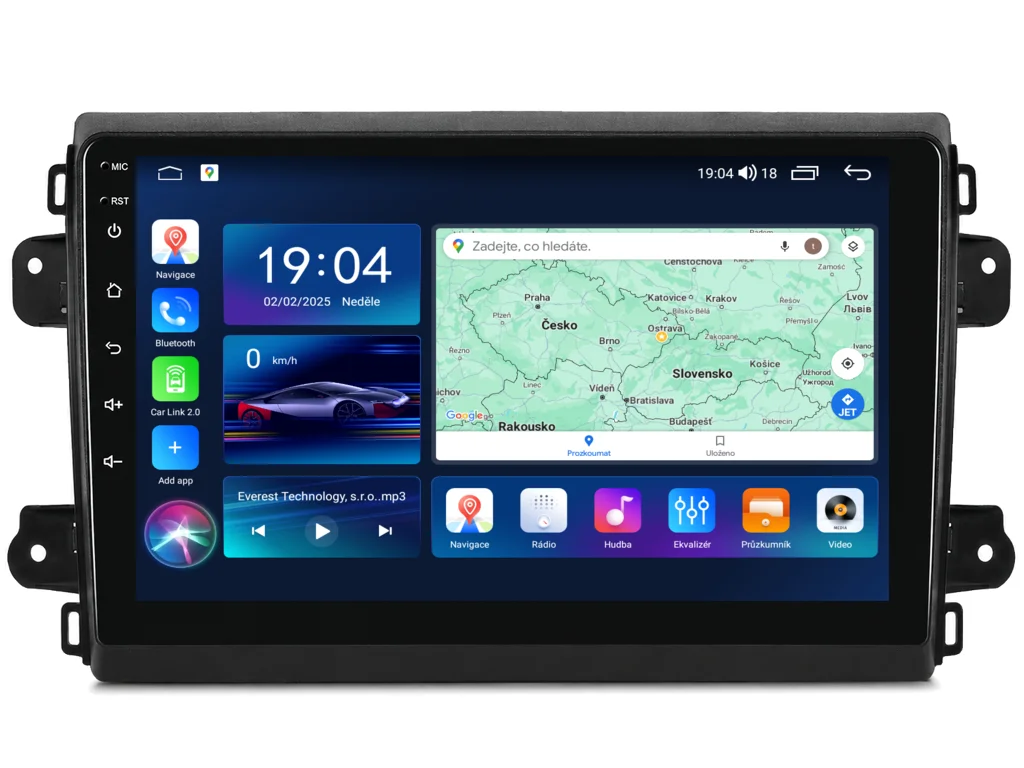 EVEREST 2DIN AUTORÁDIO EVT200 ANDROID, FIAT DUCATO 2021+