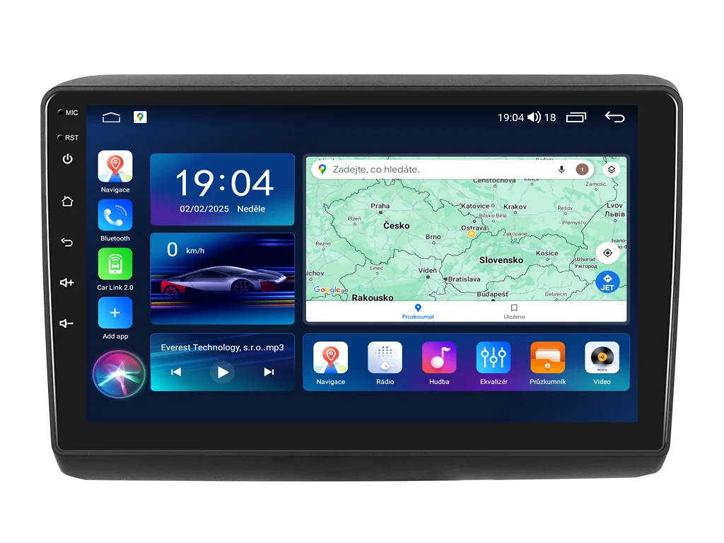 EVEREST 2DIN AUTORÁDIO EVT53 ANDROID, FIAT DUCATO / PEUGEOT BOXER II / CITROEN JUMPER II