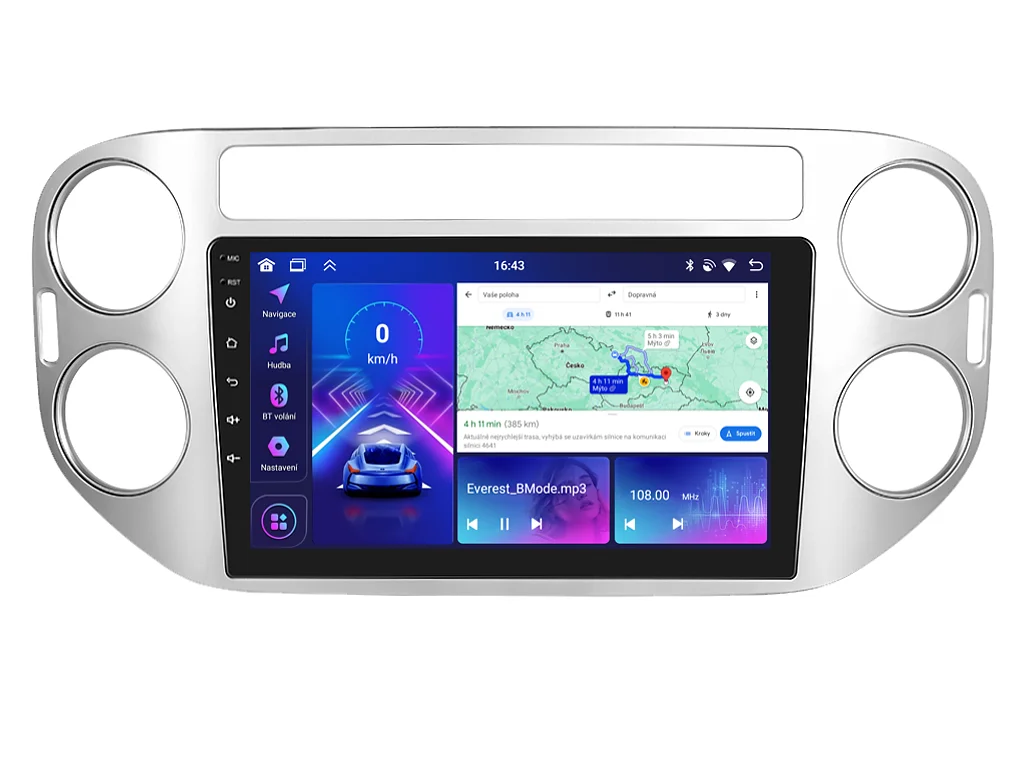 BMODE 2DIN AUTORÁDIO BEV21 ANDROID, VOLKSWAGEN TIGUAN