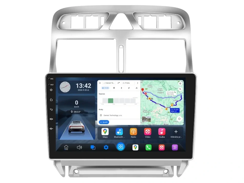 ISUDAR 2DIN AUTORÁDIO Q74X-IEV108 ANDROID, PEUGEOT 307