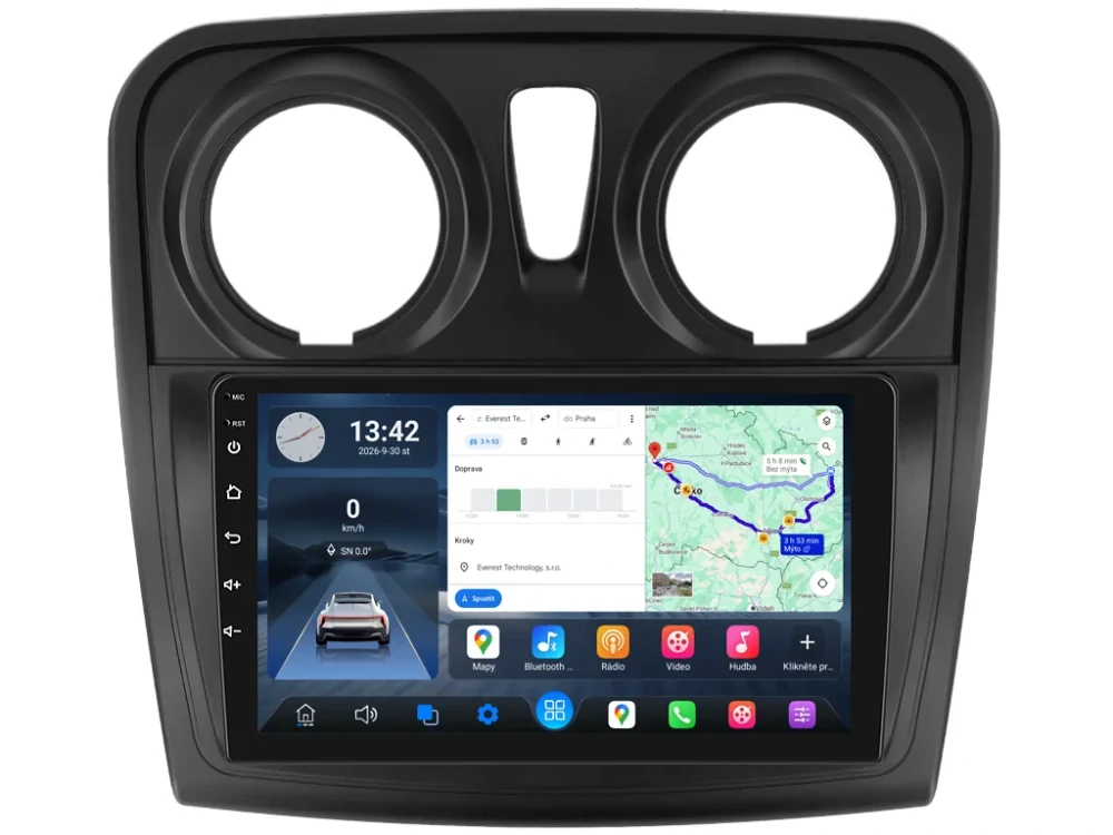 ISUDAR 2DIN AUTORÁDIO Q74X-IEV158 ANDROID, DACIA LOGAN II, SANDERO II S KULATÝMI PRŮDUCHY