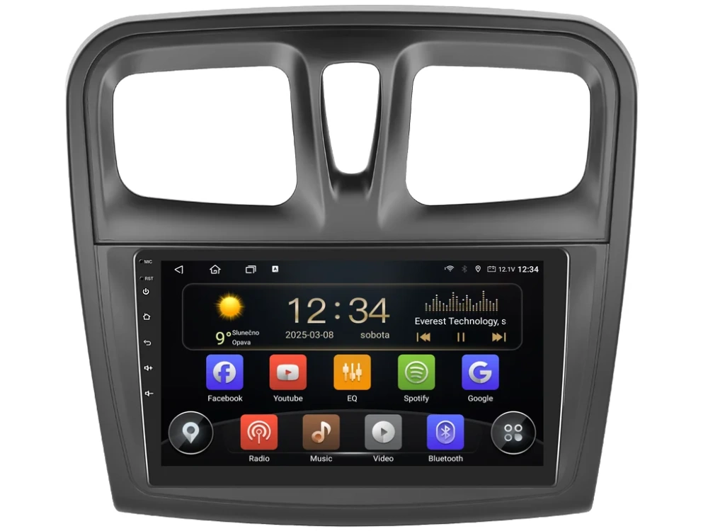 ISUDAR 2DIN AUTORÁDIO T75-IEV157 ANDROID, DACIA LOGAN II, SANDERO II S HRANATÝMI PRŮDUCHY