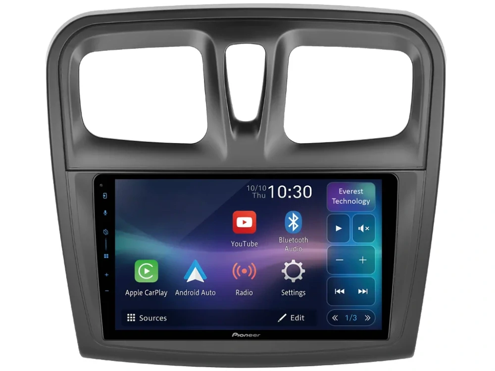 PIONEER 2DIN AUTORÁDIO SPH-PF97BT, DACIA LOGAN II, SANDERO II S HRANATÝMI PRŮDUCHY