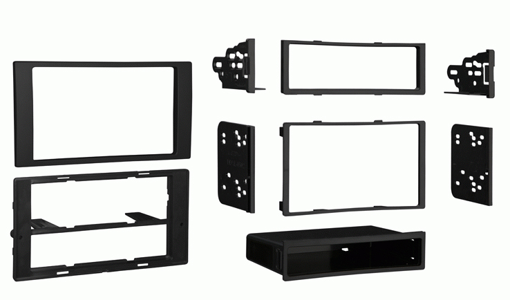 METRA 2DIN/1DIN REDUKCE PRO FORD C-MAX, S-MAX, FOCUS 05-2011, FIESTA 06-, FUSION 06-, GALAXY 06-, TRANSIT ČERNÁ