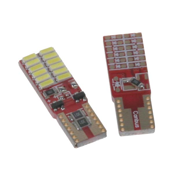 LED T10 BÍLÁ, 12V, 12LED/4014SMD 2 KS