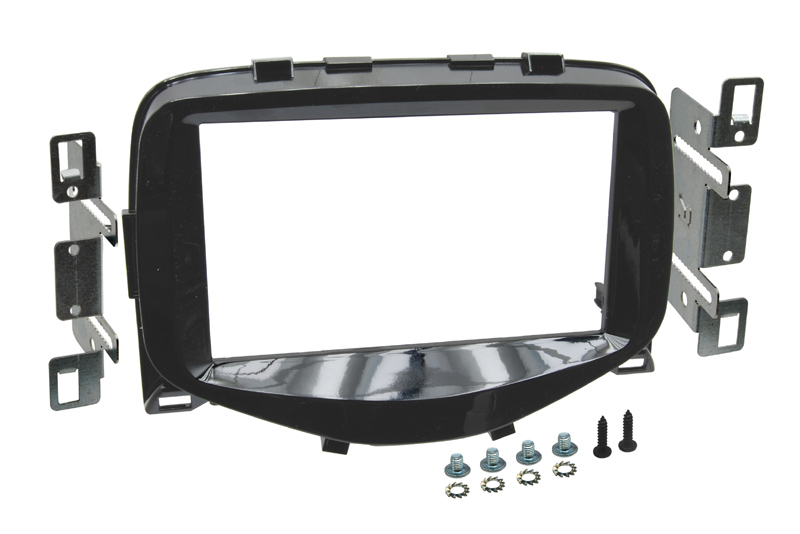RÁMEČEK AUTORÁDIA CITROEN C1 II 14- PEUGEOT 108 15- TOYOTA AYGO II 14- 2DIN ČERNÝ LESKLÝ