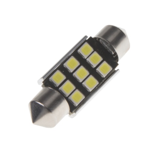 LED sufit (36mm) bílá, 12V, 9LED/2835SMD S CHLADIČEM 2 KS