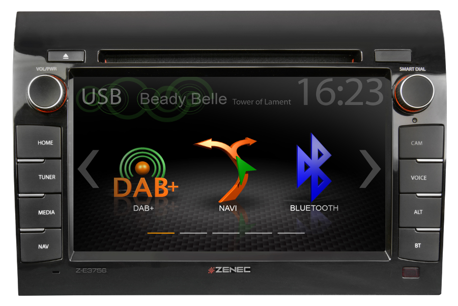 ZENEC Z-E3756 –NAVIGACE PRO FIAT, Citroën a Peugeot