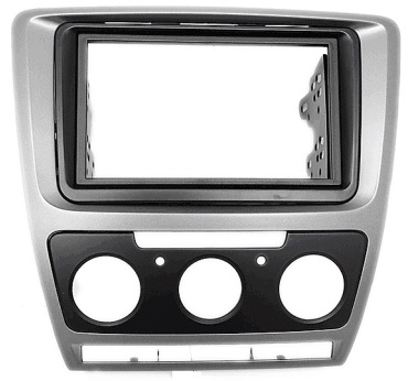 2DIN REDUKCE PRO ŠKODA OCTAVIA 2009-2013 MANUAL CLIMA ŠEDÝ