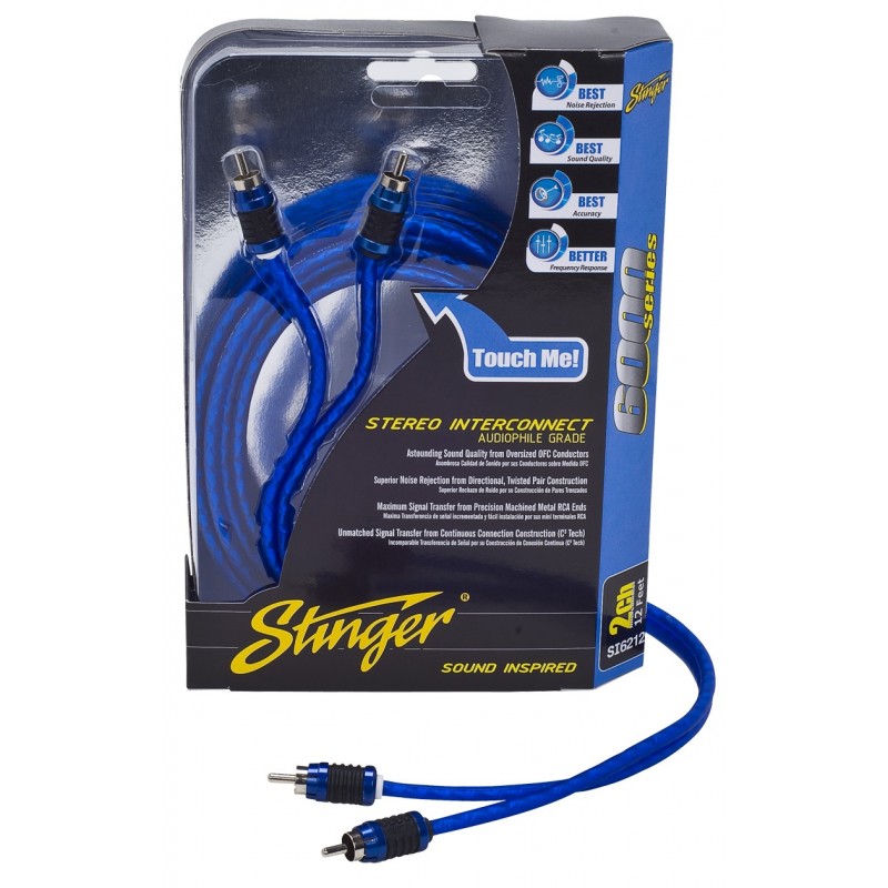 CINCH KABEL 5,1M MODRÝ STINGER