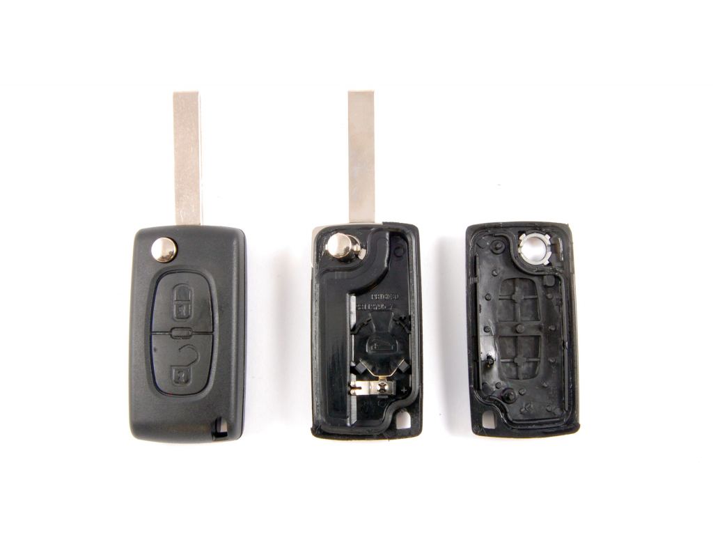 OBAL KLÍČE PEUGEOT HU83 BATERIE V OBALU