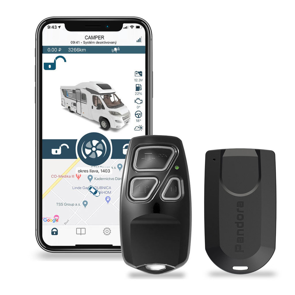 PANDORA CAMPER S GPS SLEDOVÁNÍM A MONTÁŽÍ