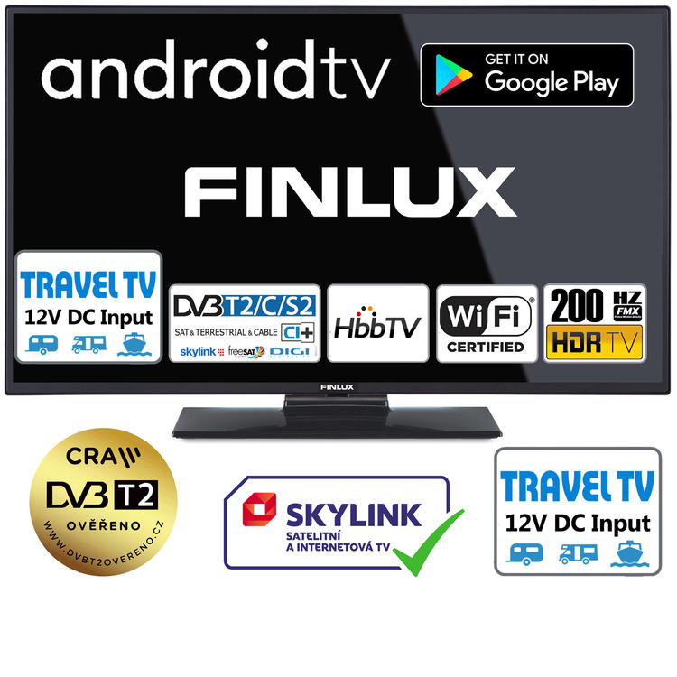 FINLUX TV24FHMF5770- ANDROID T2 SAT SMART WIFI 12V-