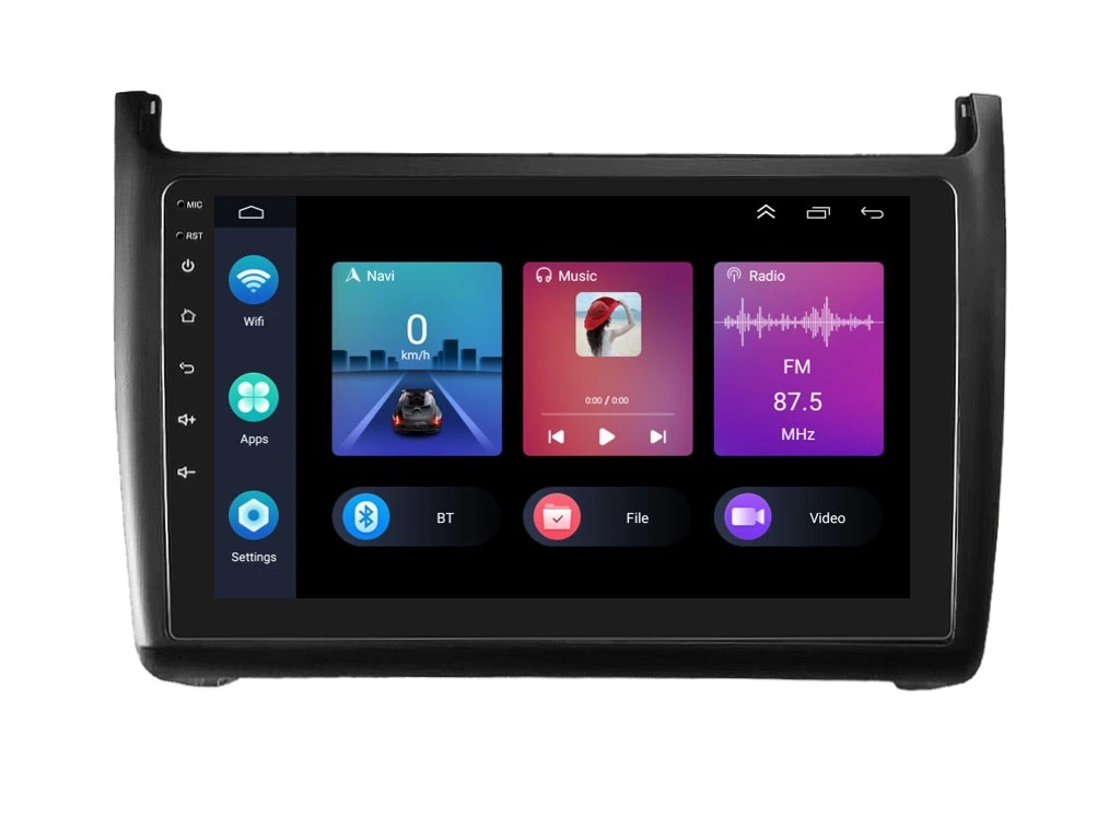 PODOFO 2DIN AUTORÁDIO PEV08 ANDROID, VOLKSWAGEN POLO