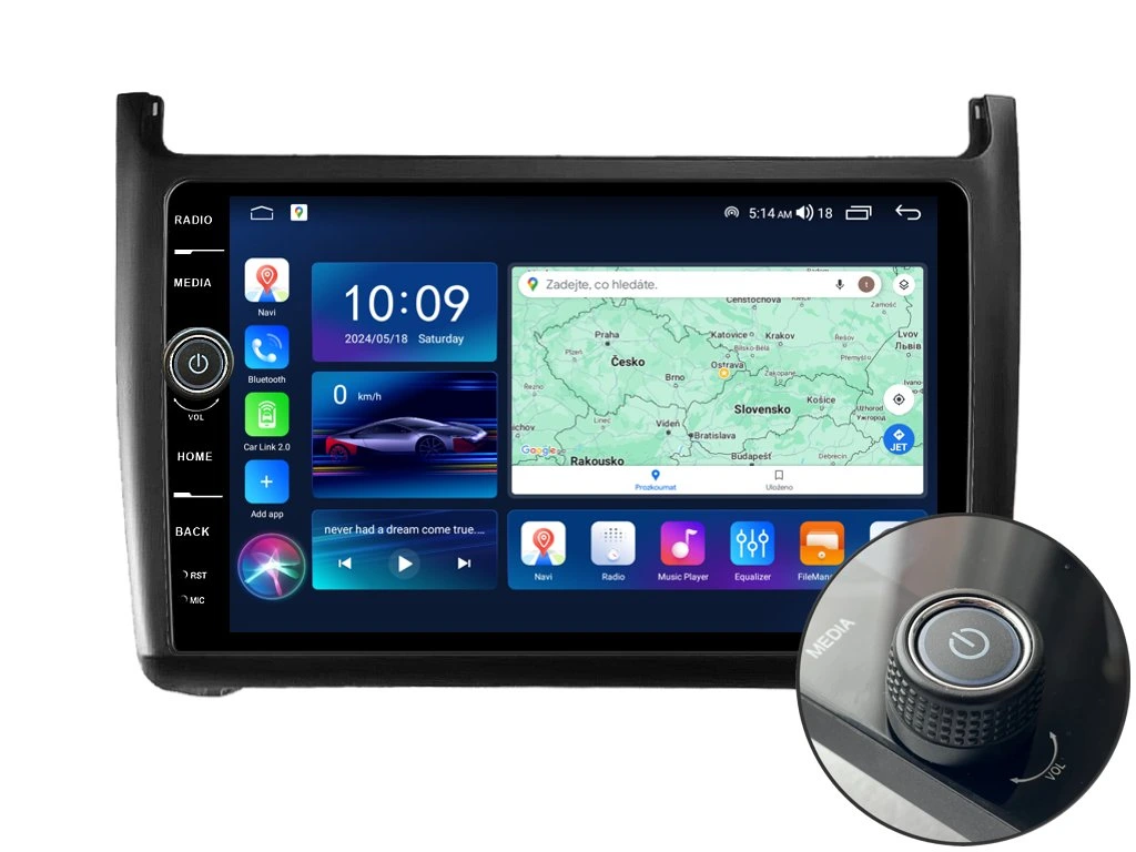 EVEREST 2DIN AUTORÁDIO EVE18 ANDROID, VOLKSWAGEN POLO