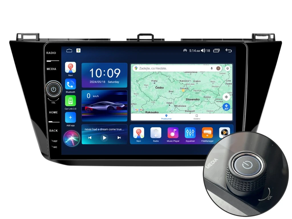 EVEREST 2DIN AUTORÁDIO EVE16 ANDROID, VOLKSWAGEN TIGUAN II