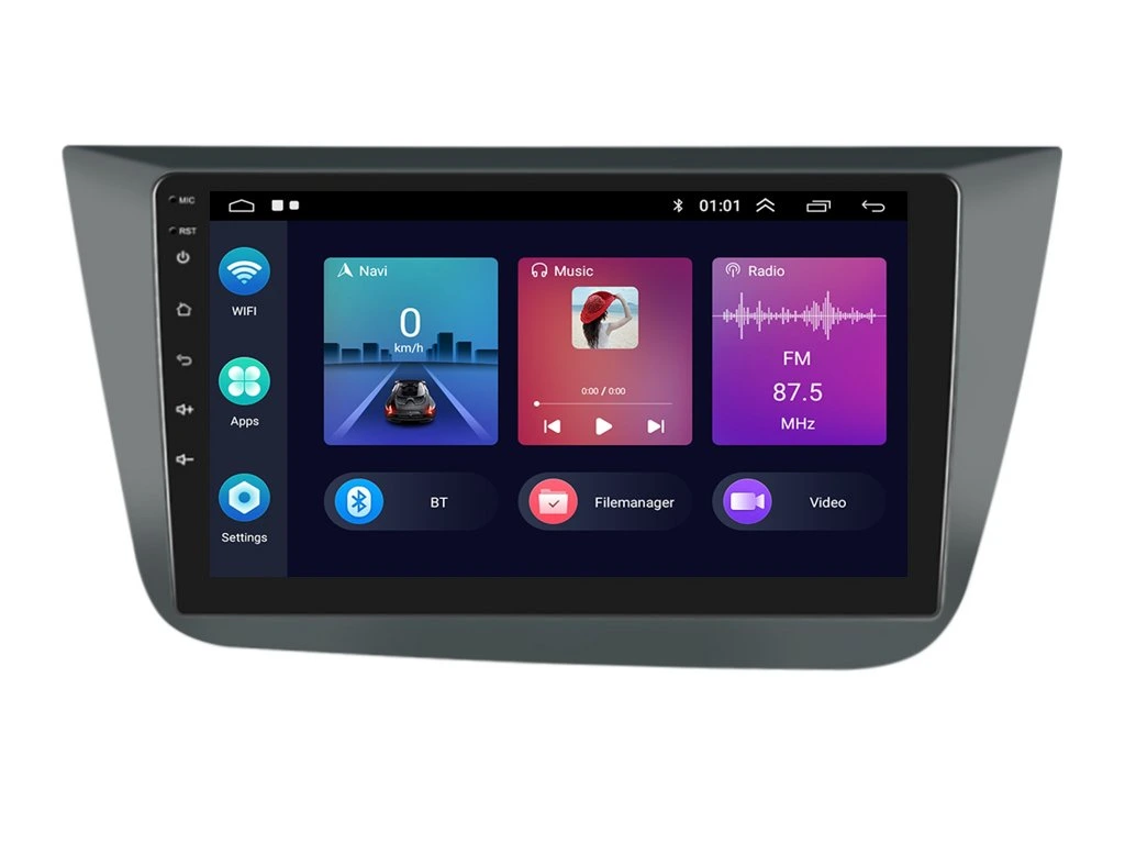 PODOFO 2DIN AUTORÁDIO PEV10 ANDROID, SEAT ALTEA / TOLEDO