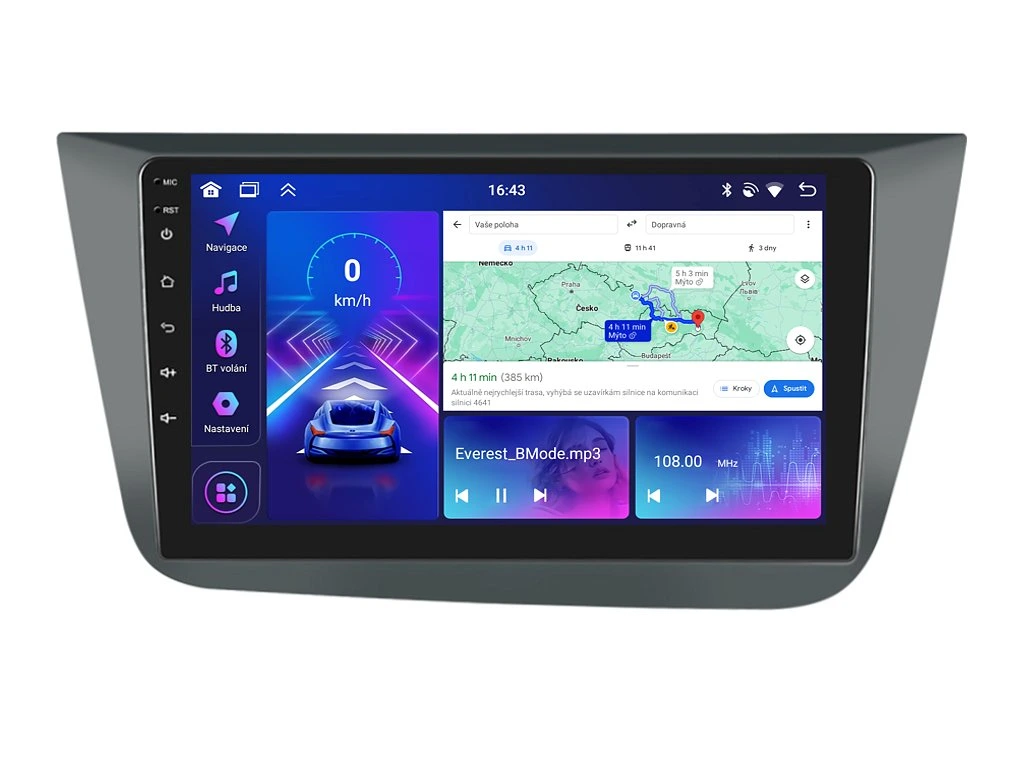 BMODE 2DIN AUTORÁDIO BEV09 ANDROID, SEAT ALTEO / TOLEDO