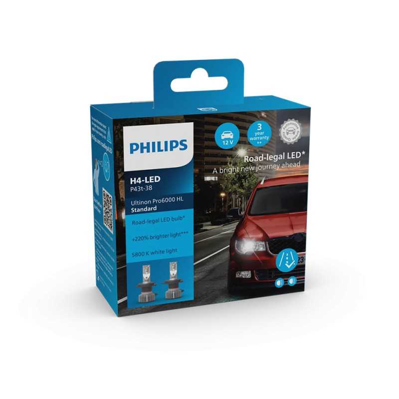 PHILIPS LED H4 ULTINON PRO6000 HL STANDARD 2 KS