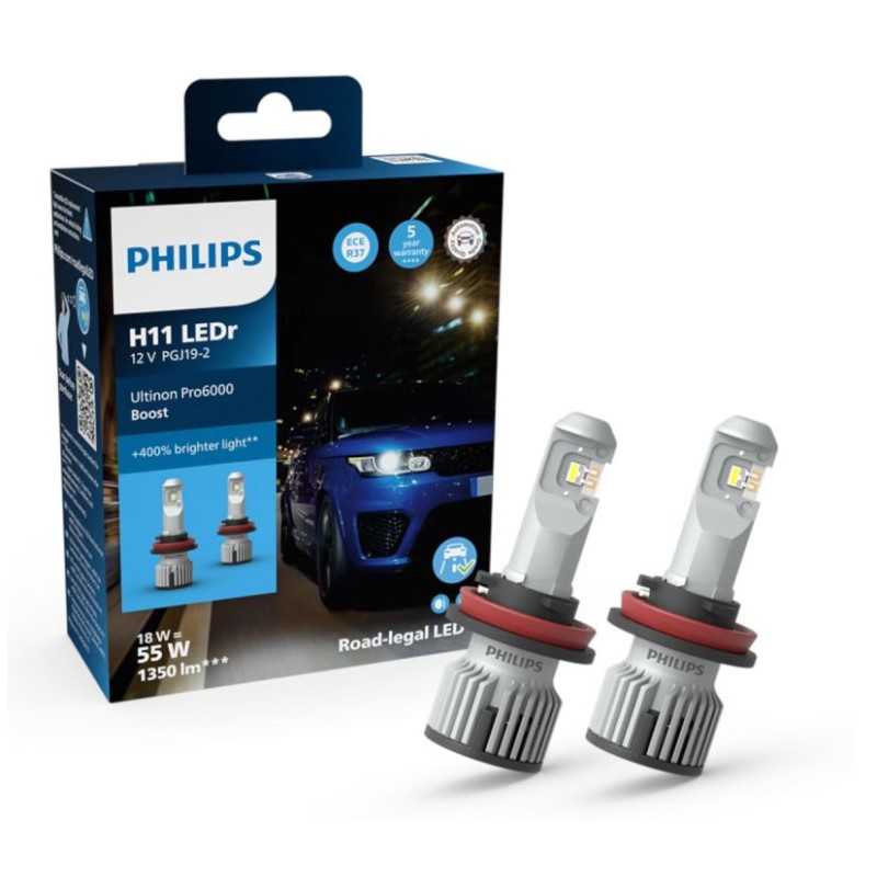 PHILIPS LED H11 12V 18W PGJ19-2 ULTINON PRO6000 BOOST