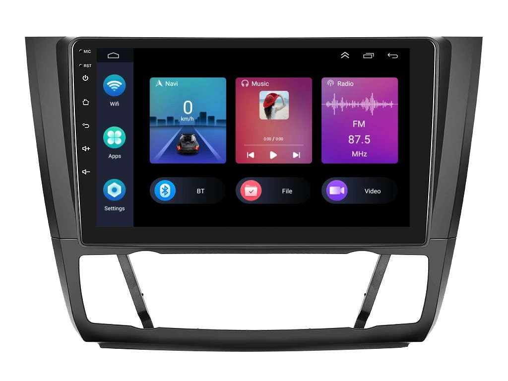 PODOFO 2DIN AUTORÁDIO PEV66 ANDROID, BMW E81 / E82 / E87 / E88 S AUTOMATICKOU KLIMATIZACÍ
