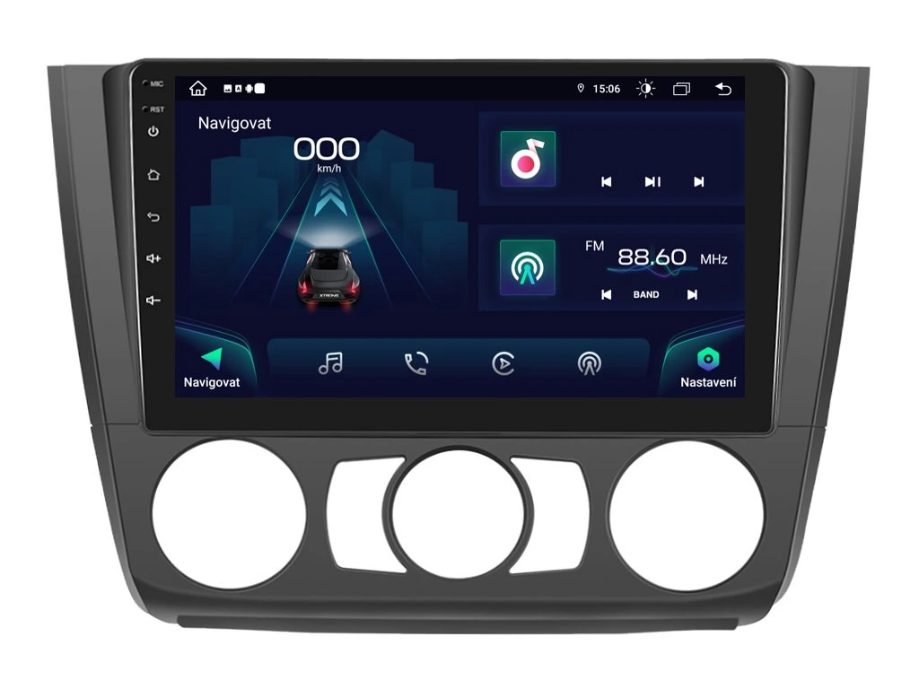 XTRONS 2DIN AUTORÁDIO IAP12-XEV34 ANDROID, BMW E81 / E82 / E87 / E88 S MANUÁLNÍ KLIMATIZACÍ