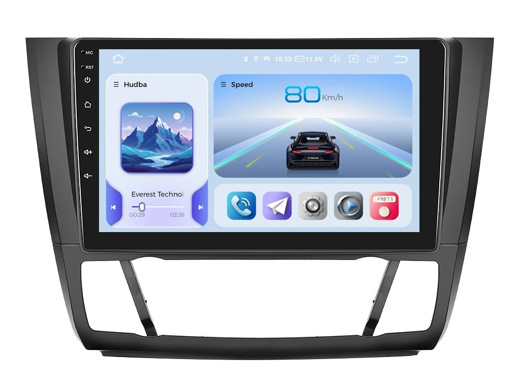 XTRONS 2DIN AUTORÁDIO IQP-XEV33 ANDROID, BMW E81 / E82 / E87 / E88 S AUTOMATICKOU KLIMATIZACÍ