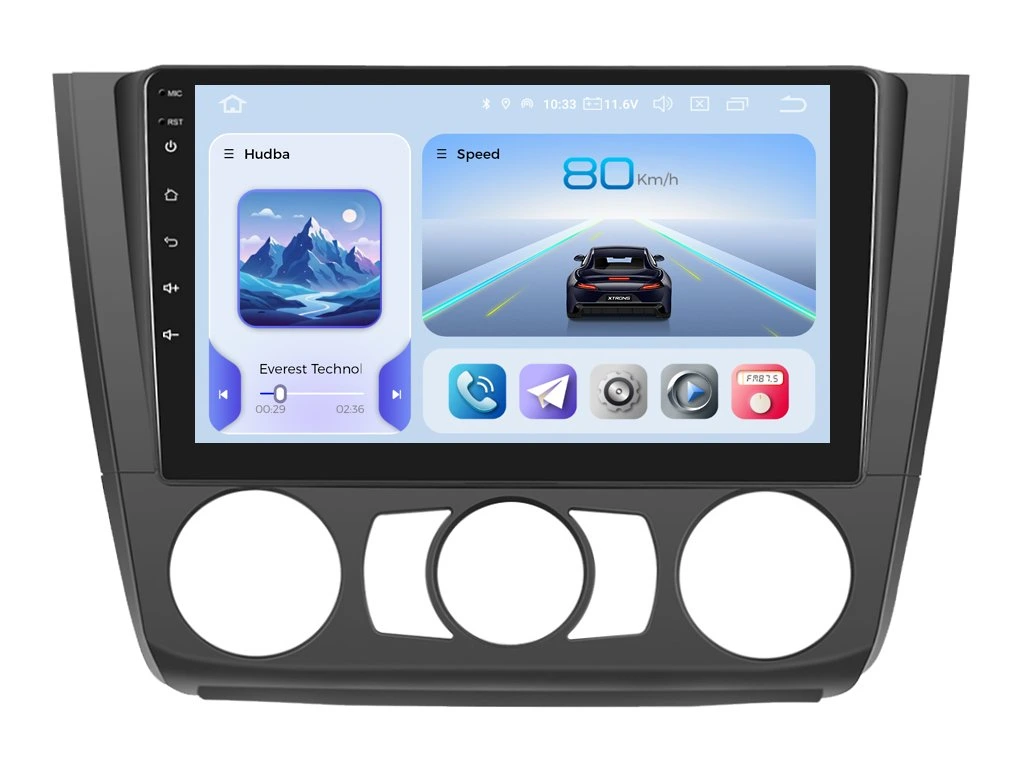 XTRONS 2DIN AUTORÁDIO IQP-XEV34 ANDROID, BMW E81 / E82 / E87 / E88 S MANUÁLNÍ KLIMATIZACÍ
