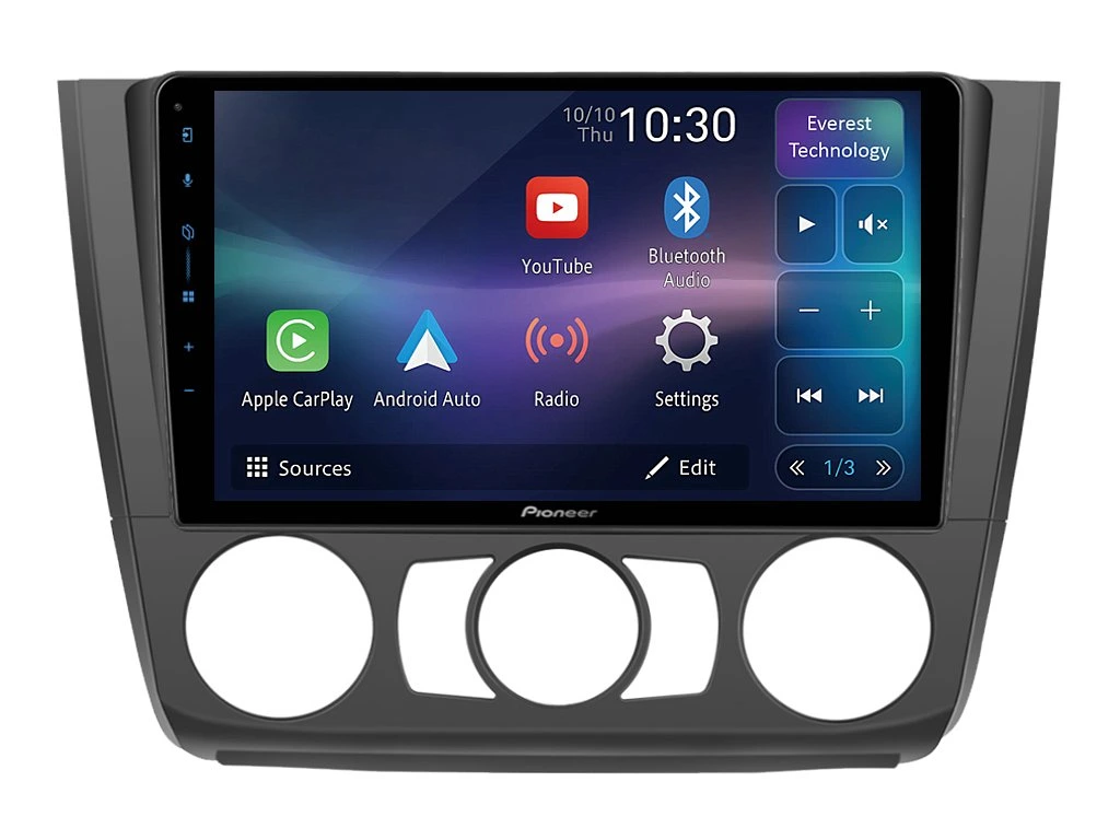 PIONEER 2DIN AUTORÁDIO SPH-PF97BT, BMW E81 / E82 / E87 / E88 S MANUÁLNÍ KLIMATIZACÍ