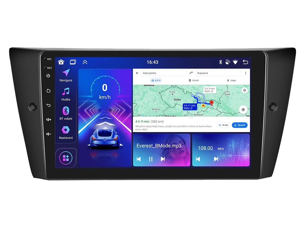BMODE 2DIN AUTORÁDIO BEV13 ANDROID, BMW E90 / E91 / E92 / E93