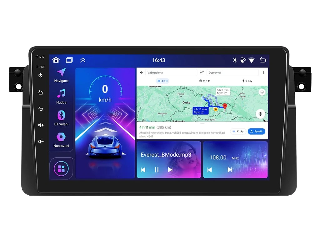 BMODE 2DIN AUTORÁDIO BEX12 ANDROID, BMW E46