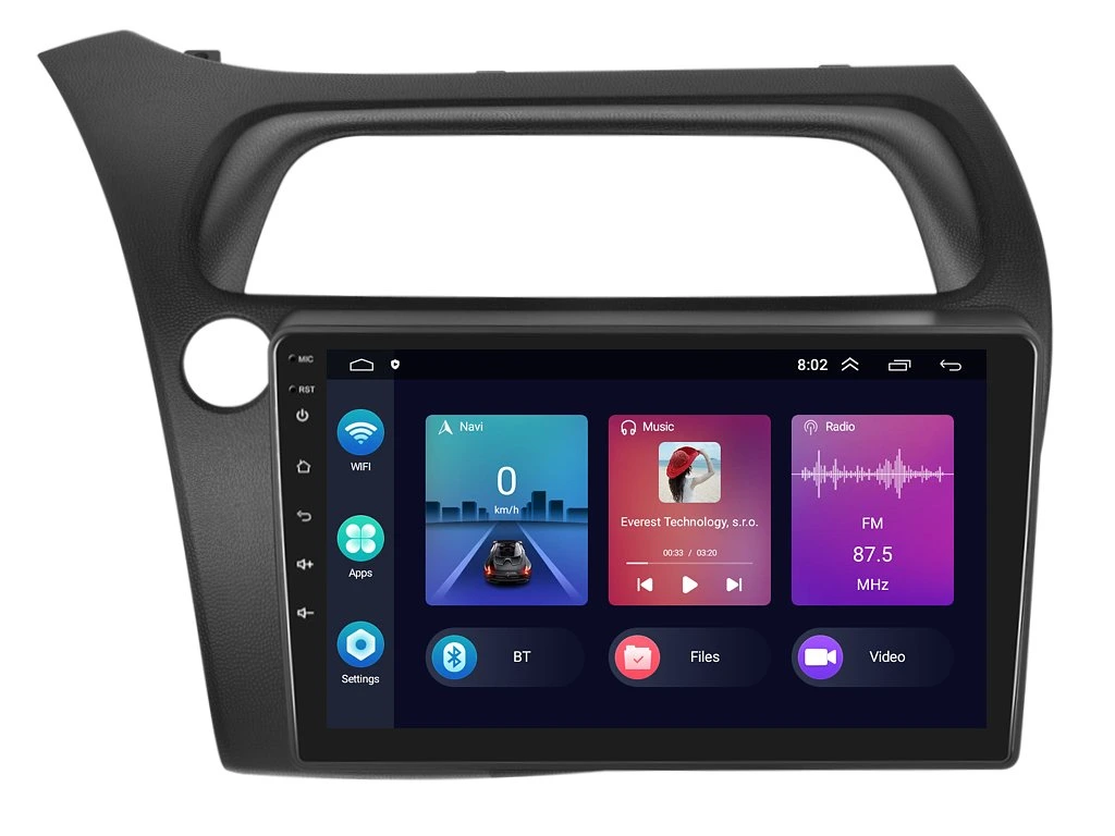 PODODFO 2DIN AUTORÁDIO PEV16 ANDROID, HONDA CIVIC 8G