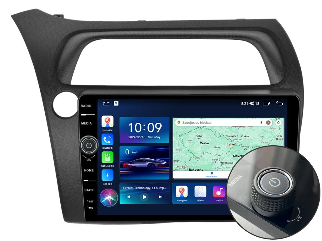 EVEREST 2DIN AUTORÁDIO EVE51 ANDROID, HONDA CIVIC 8G