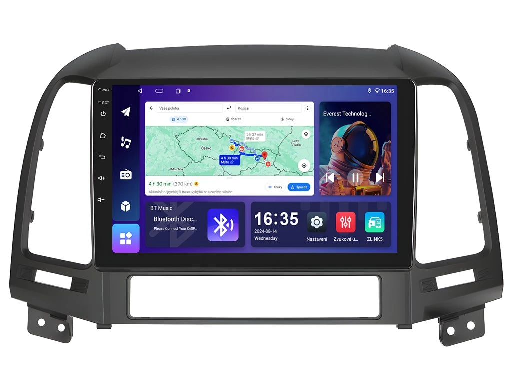 ISUDAR 2DIN AUTORÁDIO T68B-IEV55 ANDROID, HYUNDAI SANTA FE II