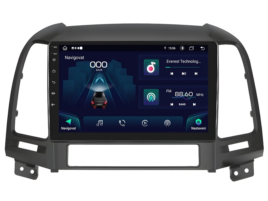 XTRONS 2DIN AUTORÁDIO IAP12-XEV55 ANDROID, HYUNDAI SANTA FE II