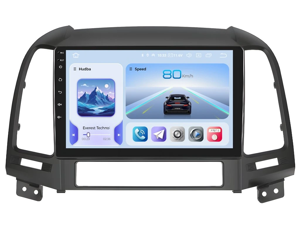 XTRONS 2DIN AUTORÁDIO IQP-XEV55 ANDROID, HYUNDAI SANTA FE II