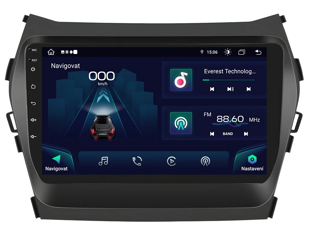 XTRONS 2DIN AUTORÁDIO IAP12-XEV56 ANDROID, HYUNDAI SANTA FE IX45