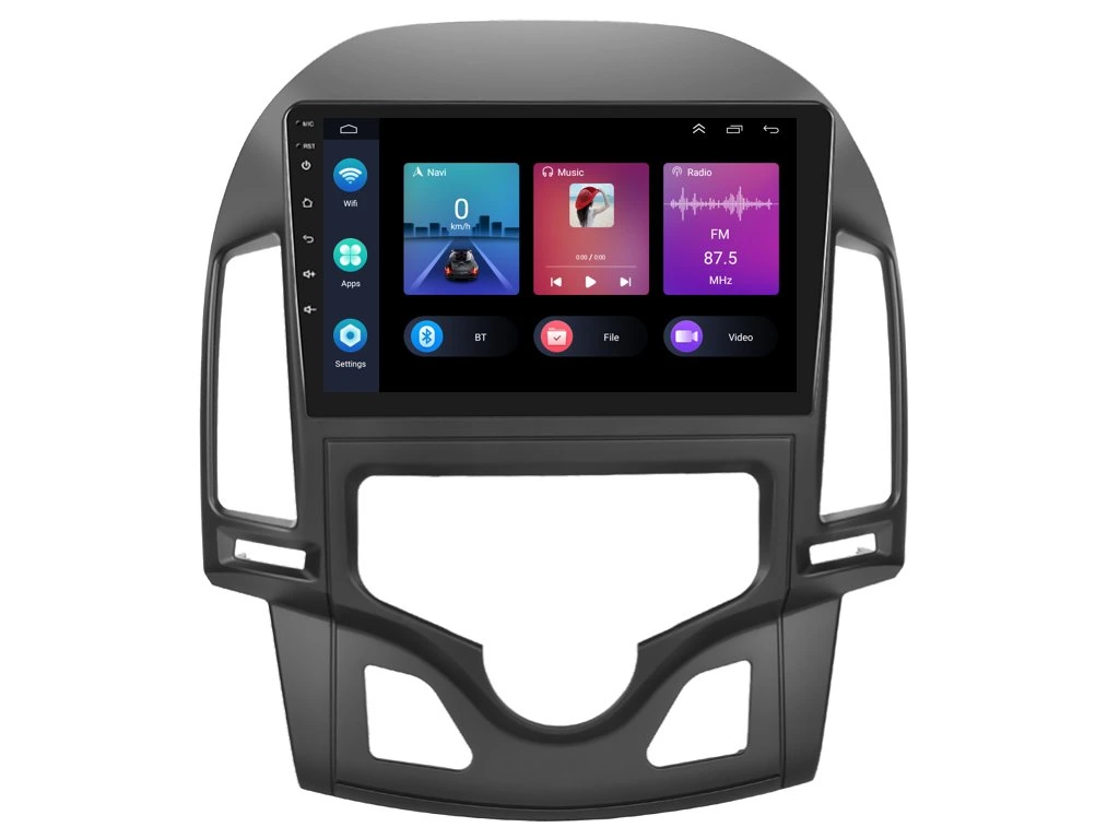 PODOFO 2DIN AUTORÁDIO PEV84 ANDROID, HYUNDAI I30 S AUTOMATICKOU KLIMATIZACÍ